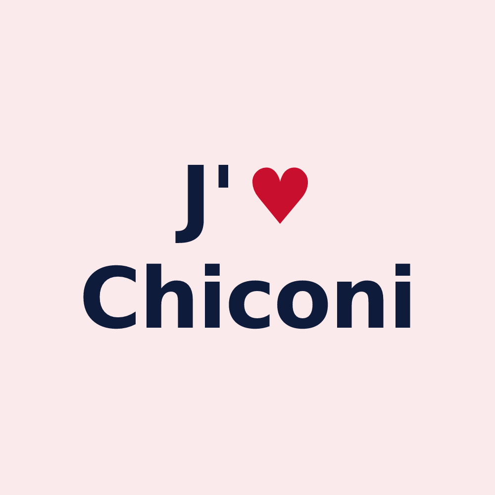 Magnet personnalisé Chiconi — design J'aime Chiconi