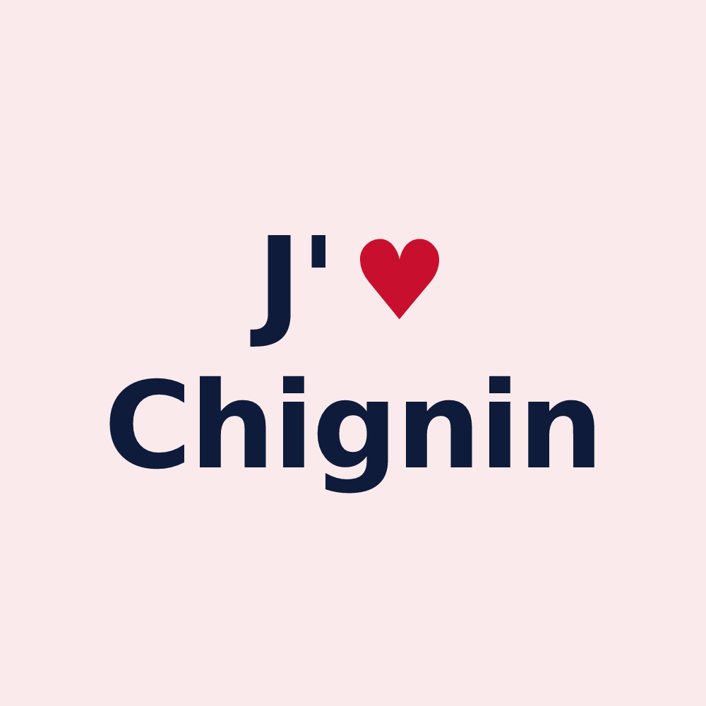 Magnet personnalisé Chignin — design J'aime Chignin