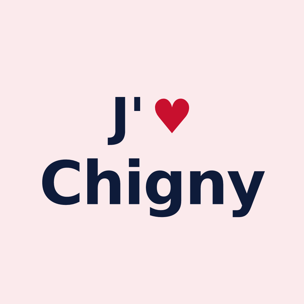 Magnet personnalisé Chigny — design J'aime Chigny