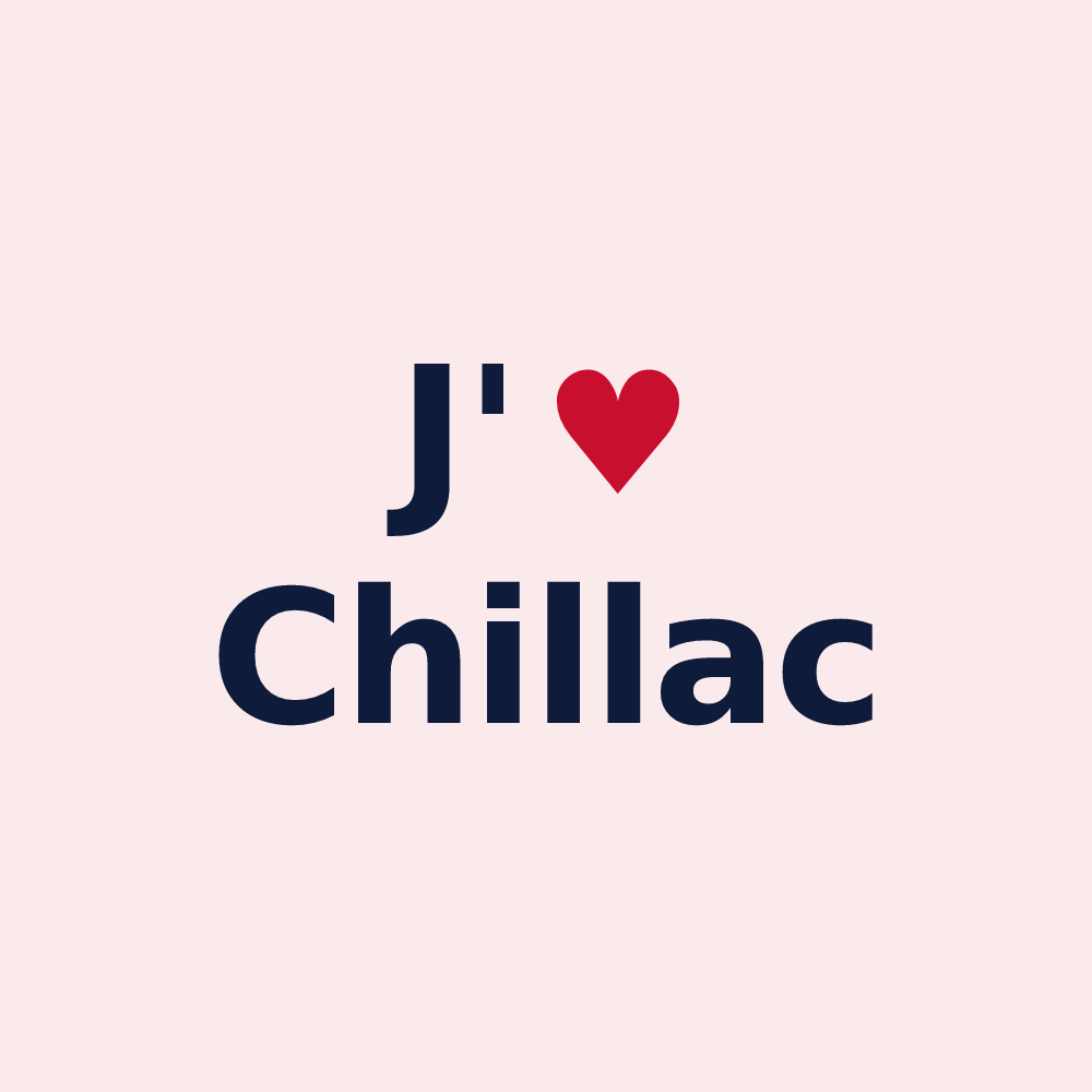 Magnet personnalisé Chillac — design J'aime Chillac