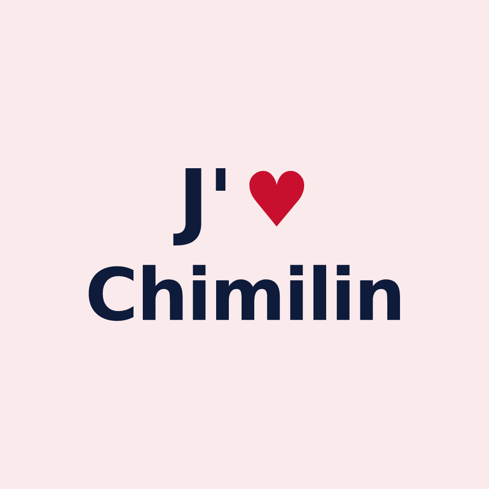 Magnet personnalisé Chimilin — design J'aime Chimilin