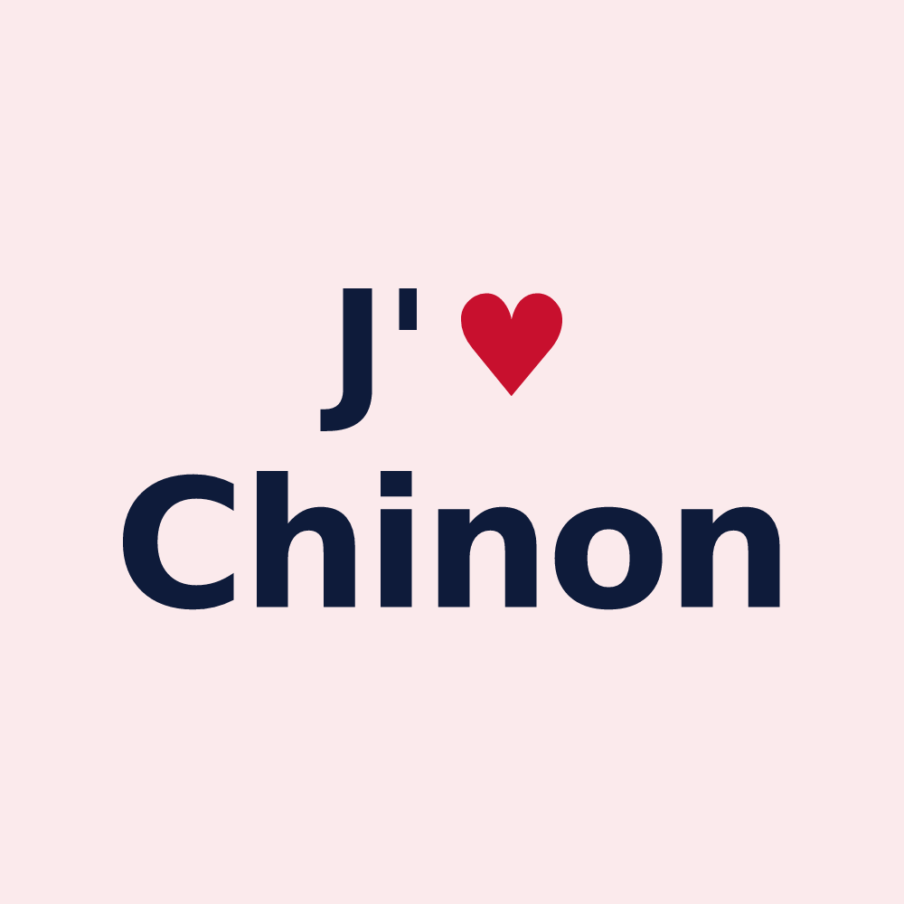 Magnet personnalisé Chinon — design J'aime Chinon