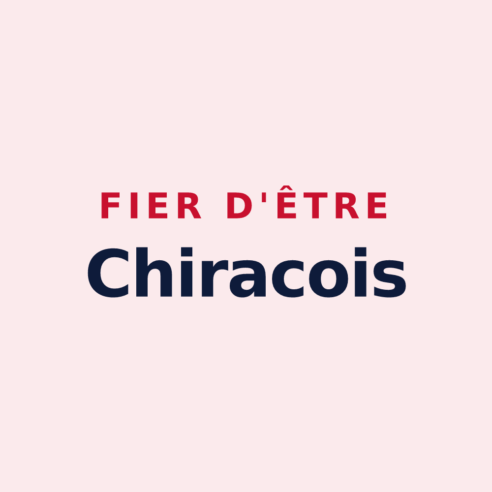 Magnet « Fier d'être Chiracois » — design pour Chirac-Bellevue