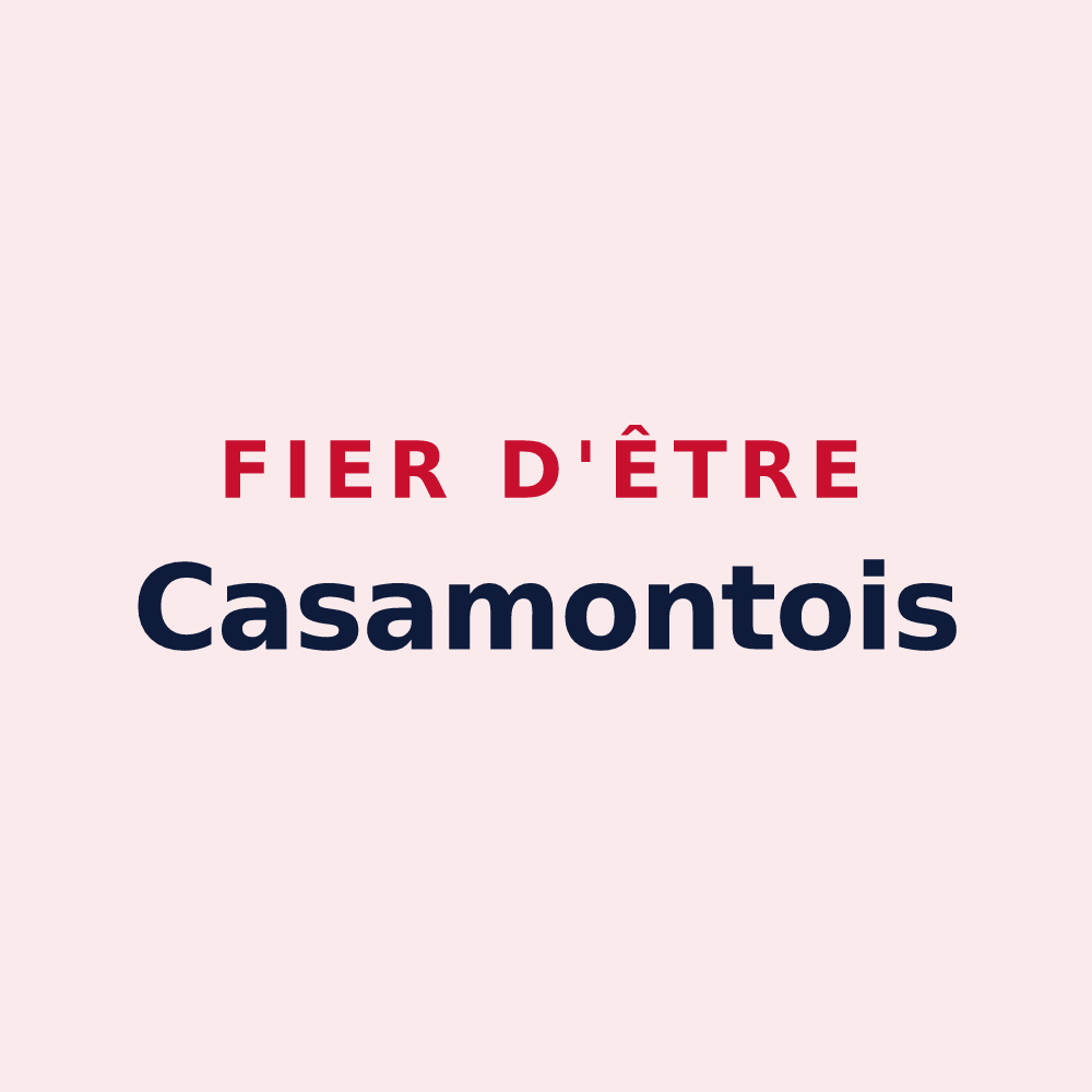 Magnet « Fier d'être Casamontois » — design pour Chirassimont