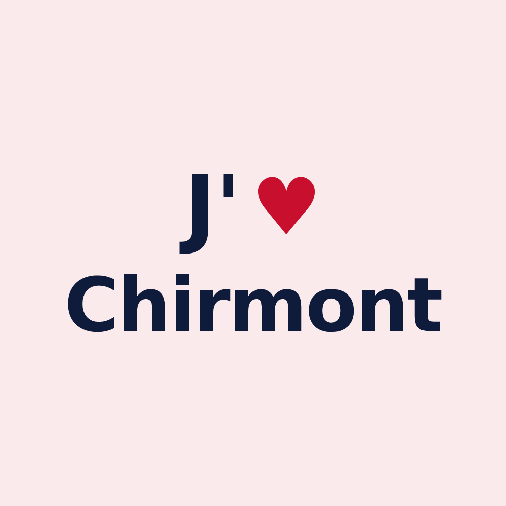 Magnet personnalisé Chirmont — design J'aime Chirmont