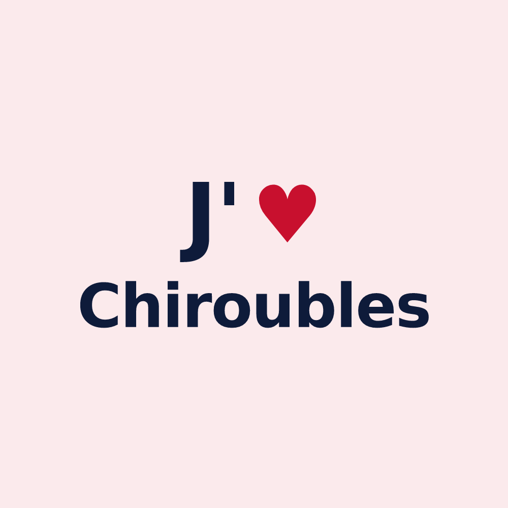 Magnet personnalisé Chiroubles — design J'aime Chiroubles