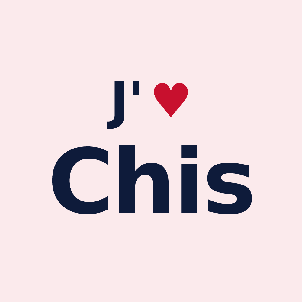 Magnet personnalisé Chis — design J'aime Chis