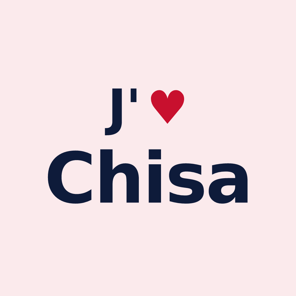 Magnet personnalisé Chisa — design J'aime Chisa