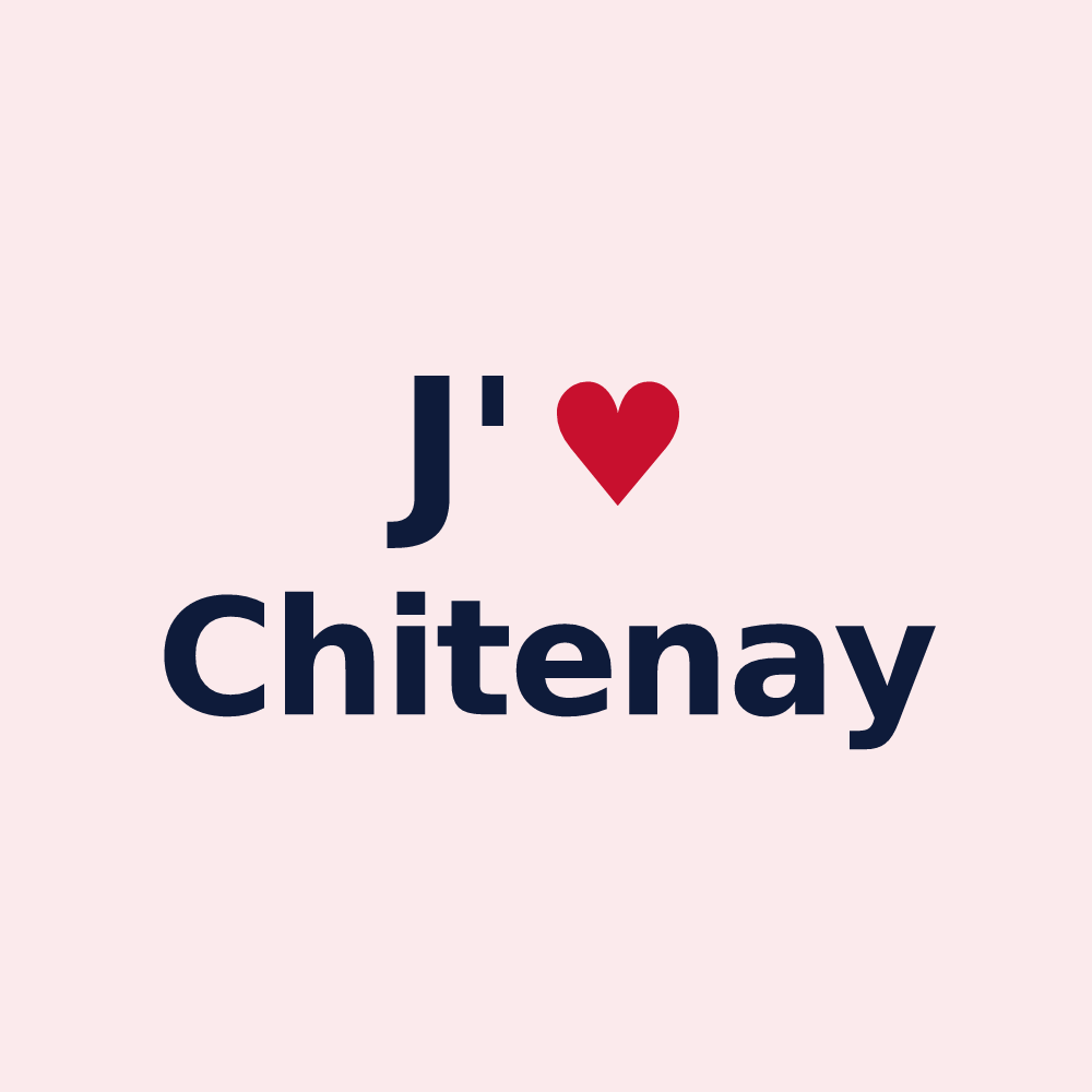Magnet personnalisé Chitenay — design J'aime Chitenay