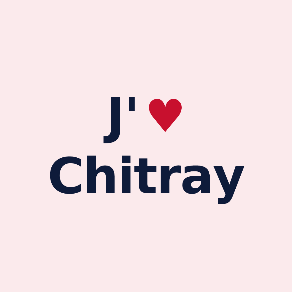 Magnet personnalisé Chitray — design J'aime Chitray