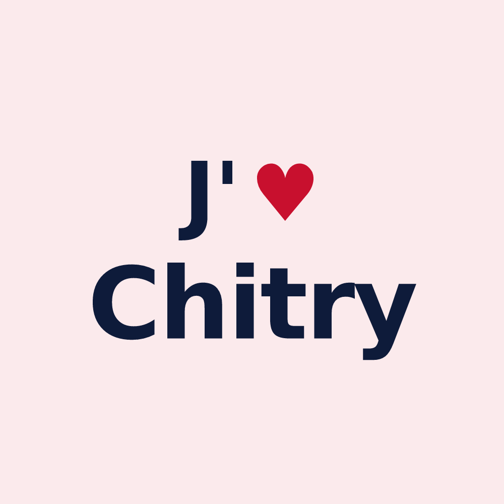 Magnet personnalisé Chitry — design J'aime Chitry