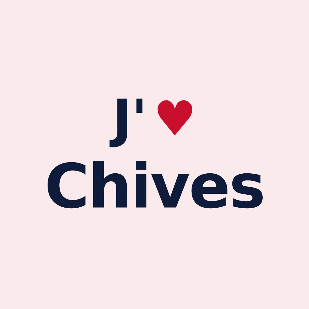 Magnet personnalisé Chives — design J'aime Chives