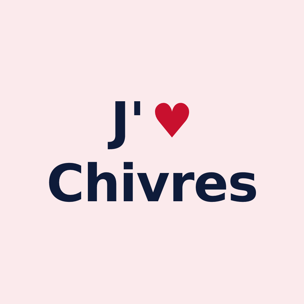 Magnet personnalisé Chivres — design J'aime Chivres
