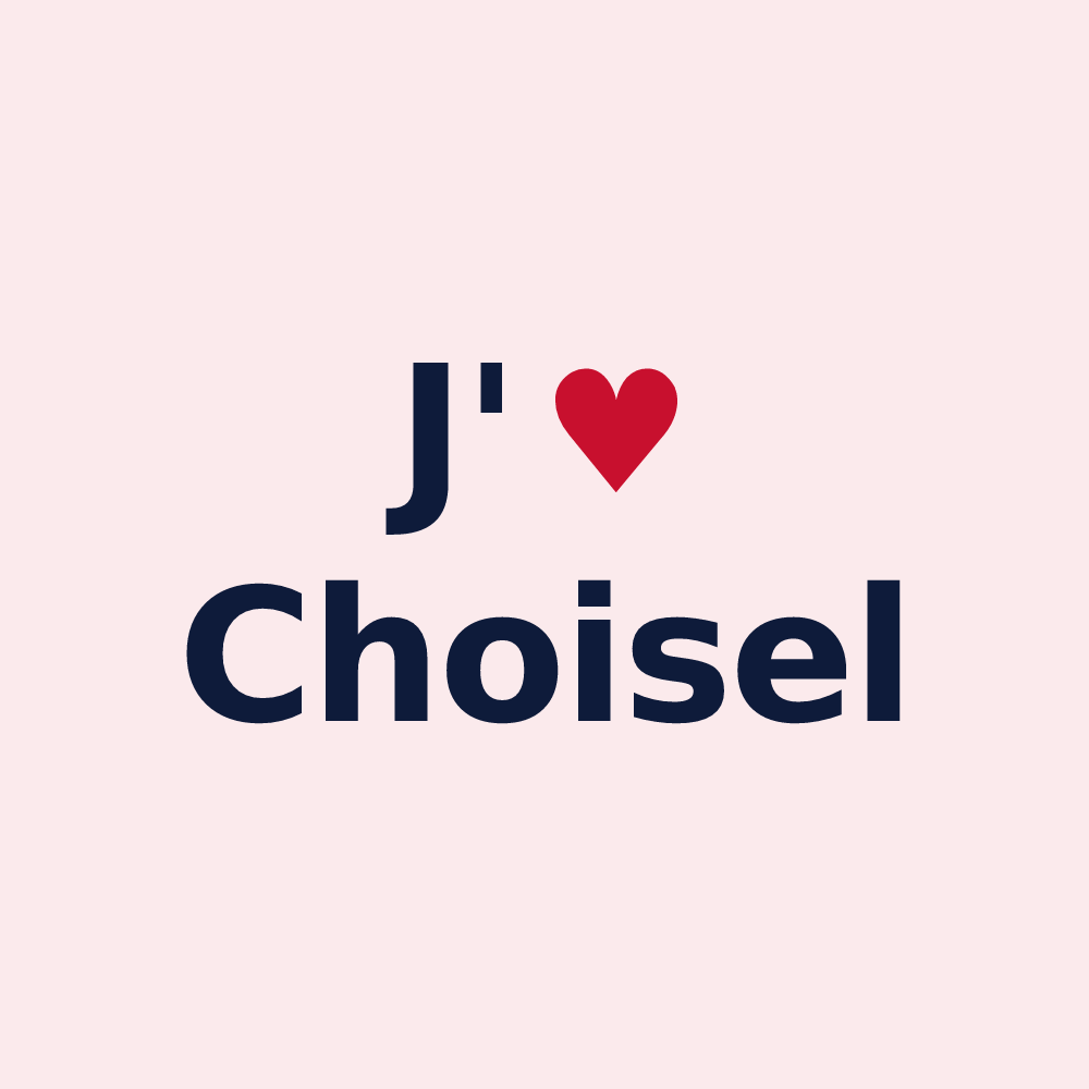 Magnet personnalisé Choisel — design J'aime Choisel