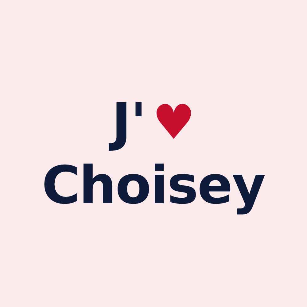 Magnet personnalisé Choisey — design J'aime Choisey