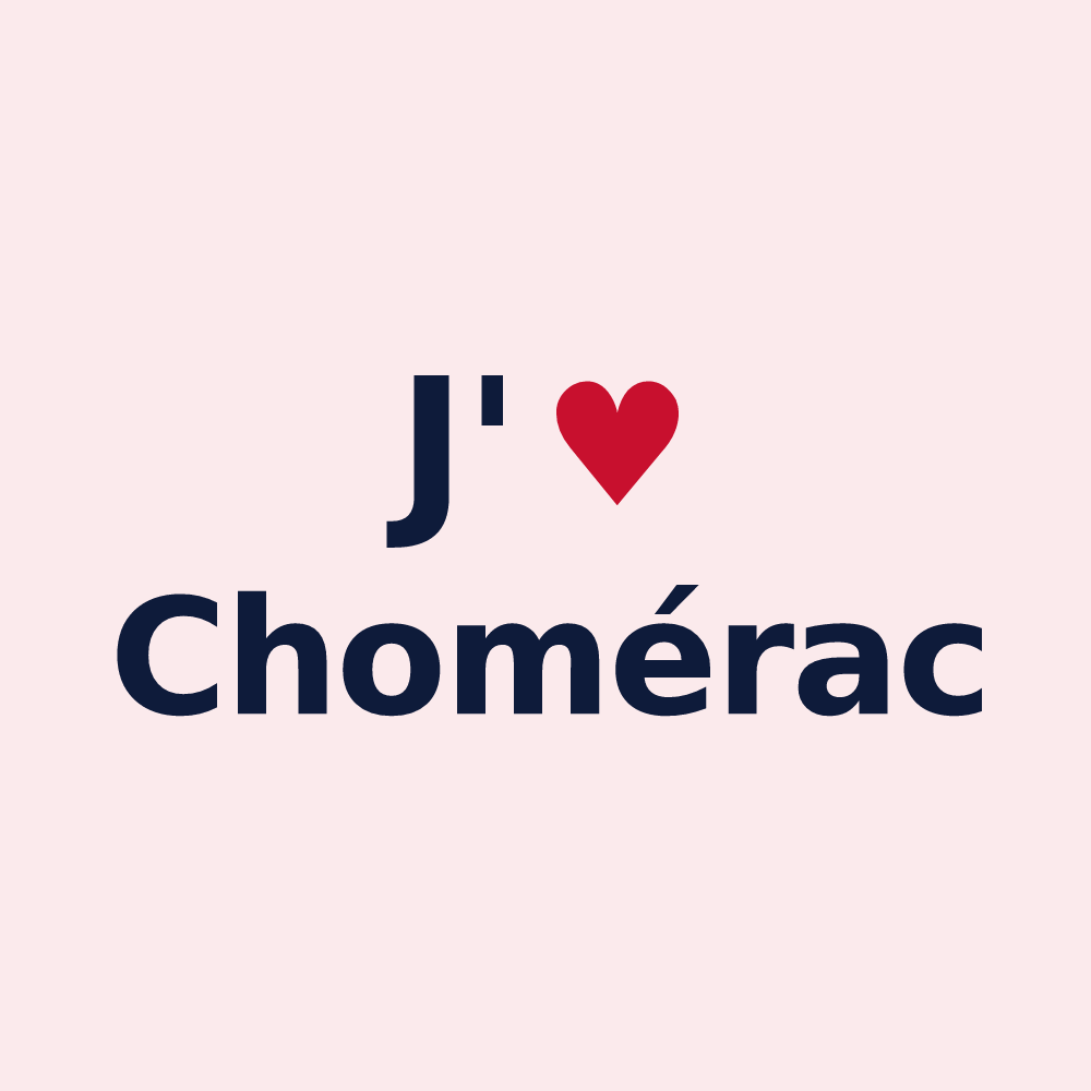 Magnet personnalisé Chomérac — design J'aime Chomérac