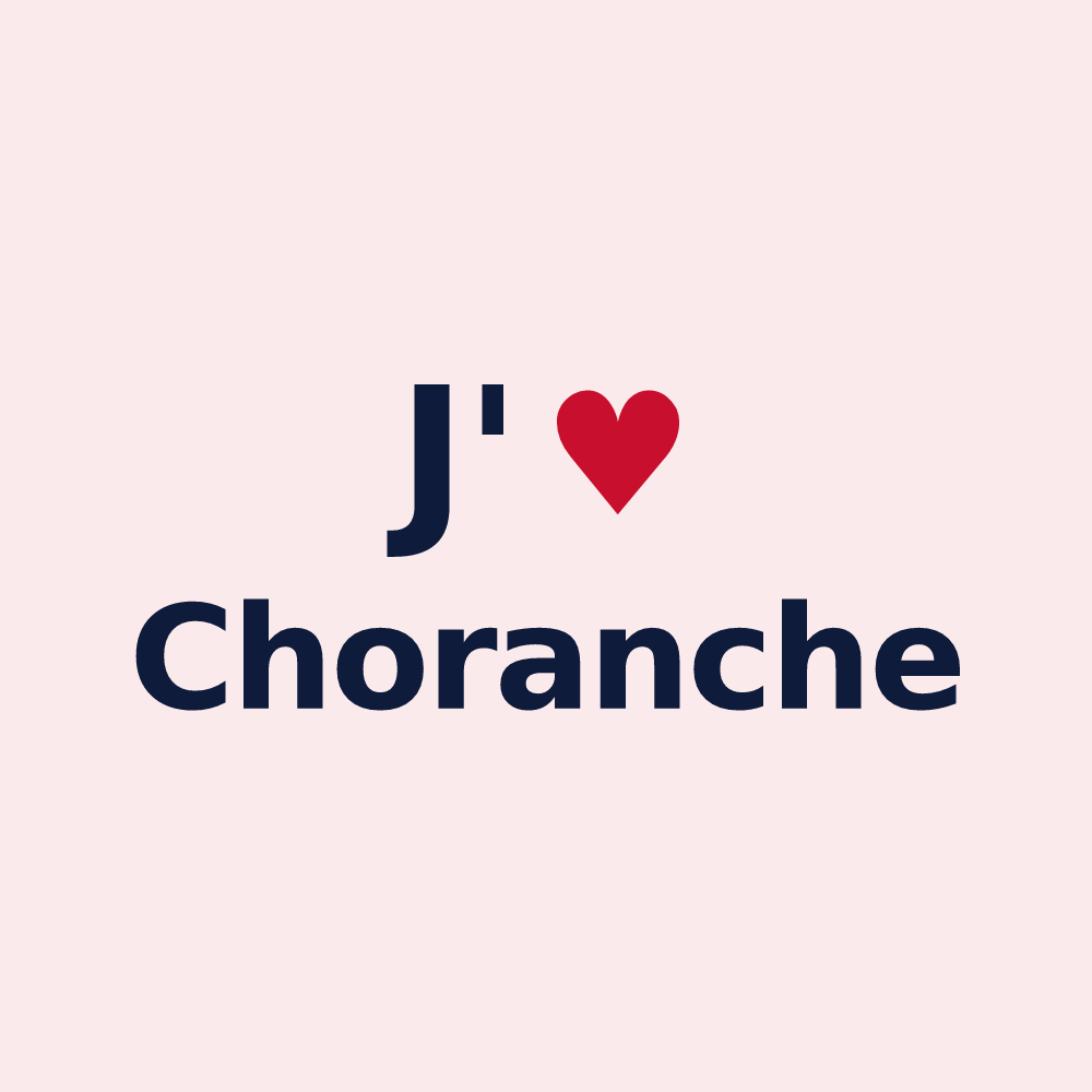 Magnet personnalisé Choranche — design J'aime Choranche