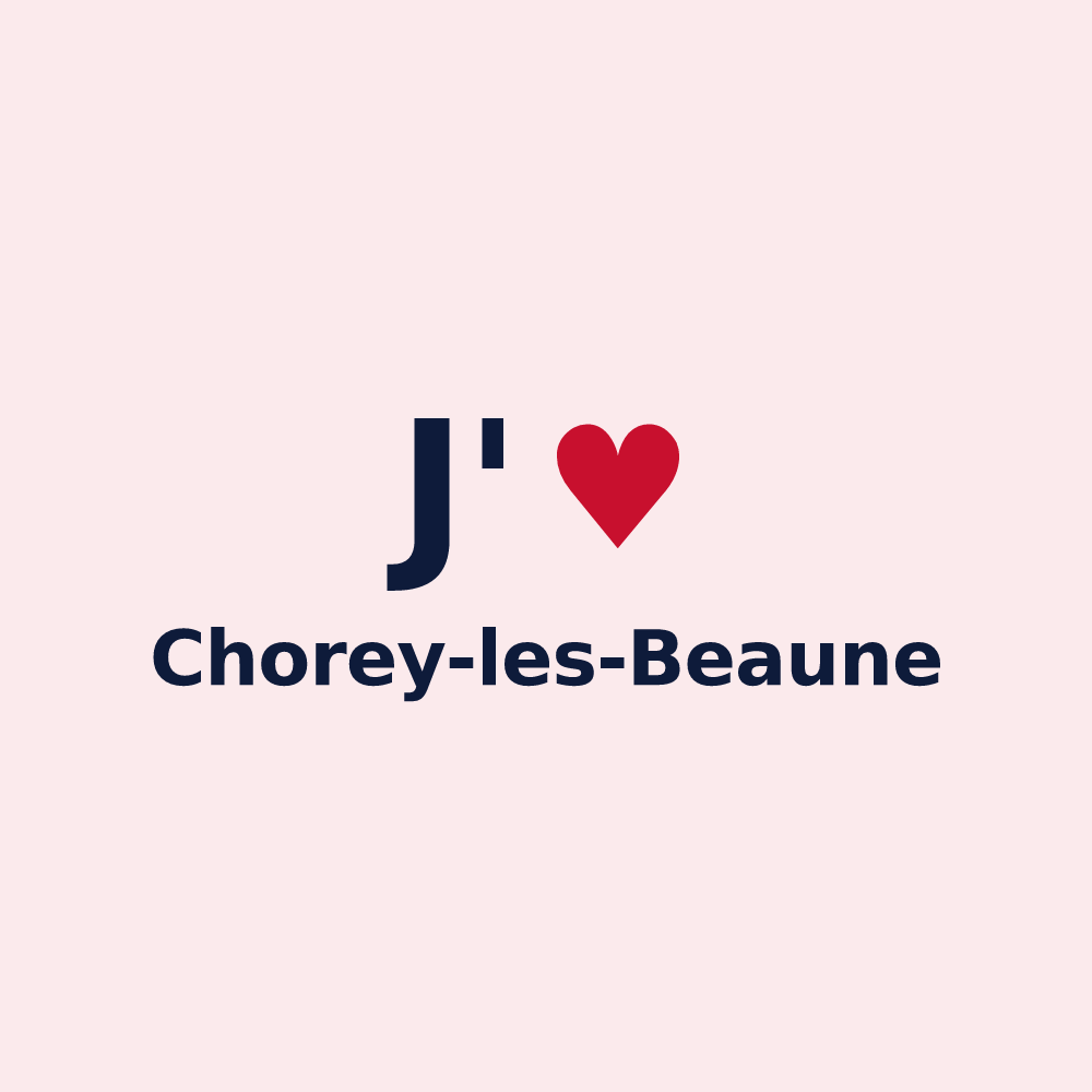 Magnet personnalisé Chorey-les-Beaune — design J'aime Chorey-les-Beaune