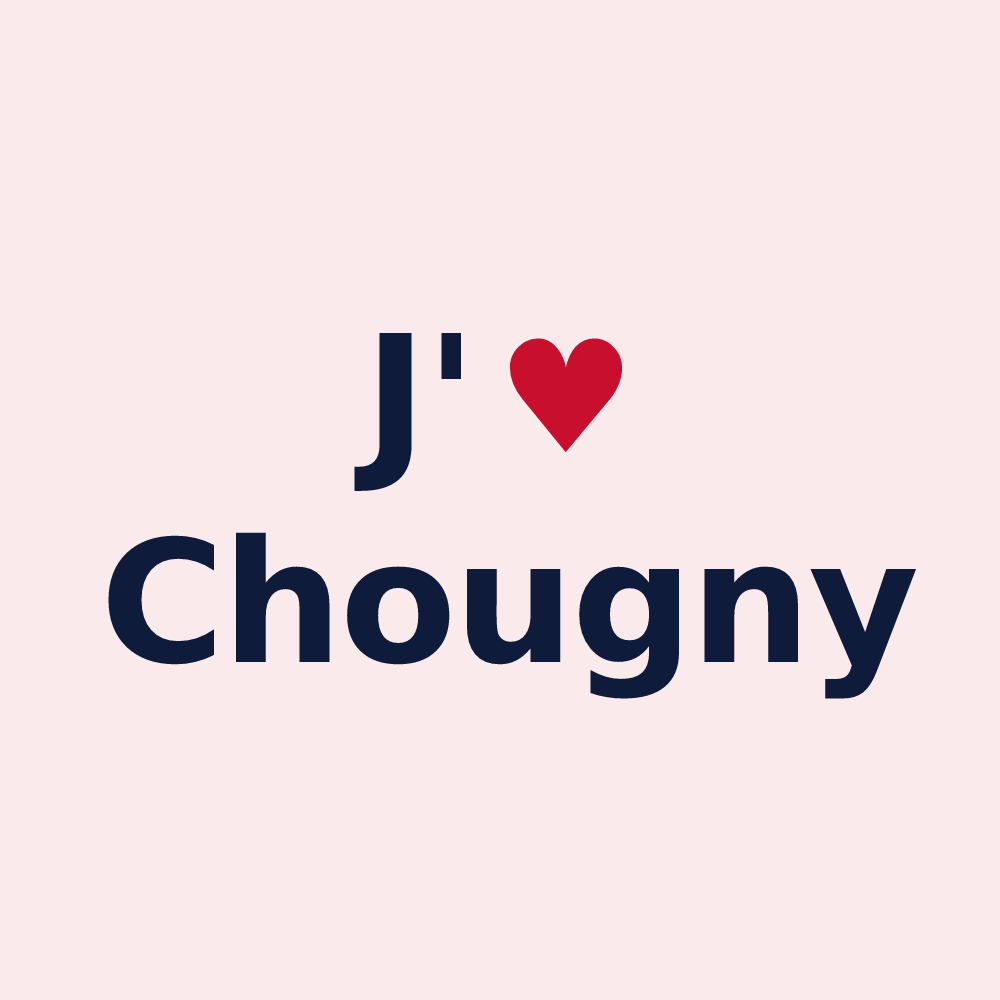 Magnet personnalisé Chougny — design J'aime Chougny