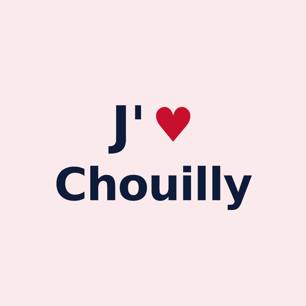 Magnet personnalisé Chouilly — design J'aime Chouilly