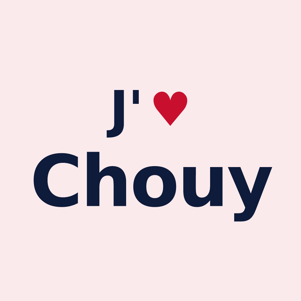 Magnet personnalisé Chouy — design J'aime Chouy