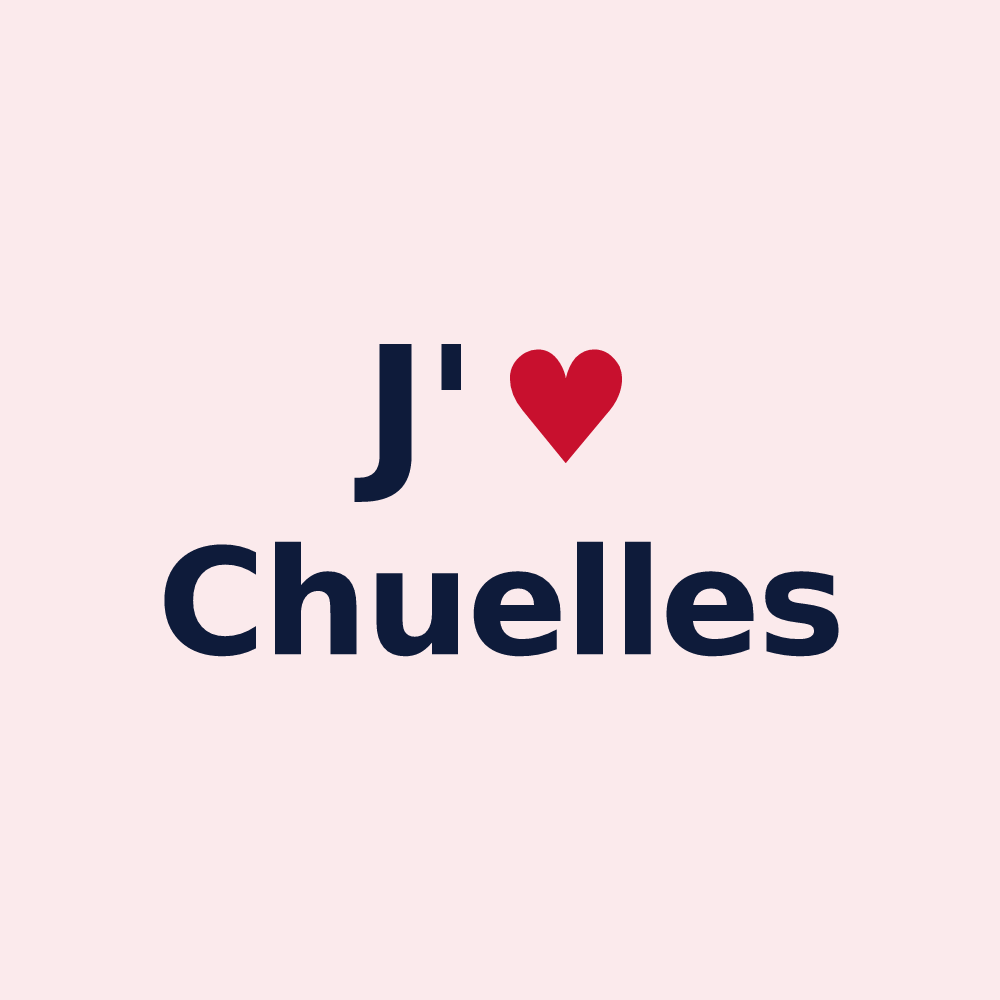 Magnet personnalisé Chuelles — design J'aime Chuelles