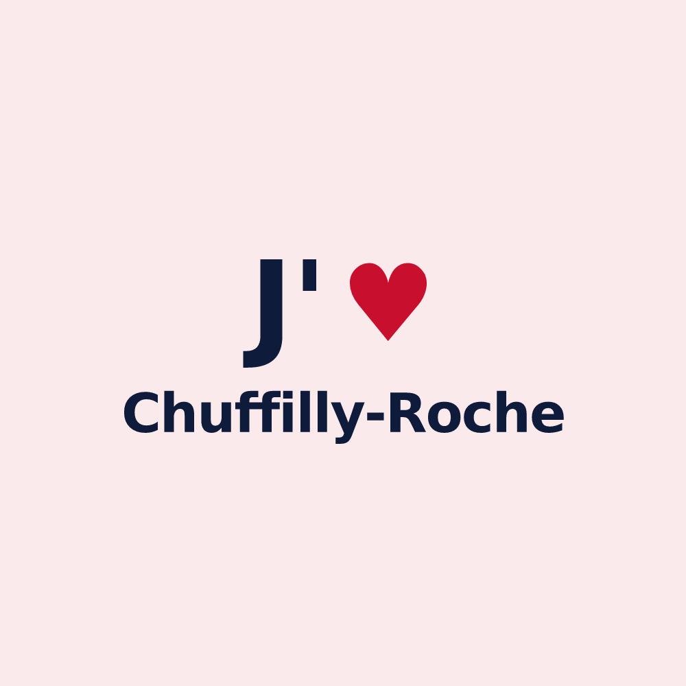 Magnet personnalisé Chuffilly-Roche — design J'aime Chuffilly-Roche