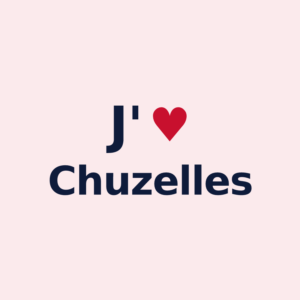 Magnet personnalisé Chuzelles — design J'aime Chuzelles