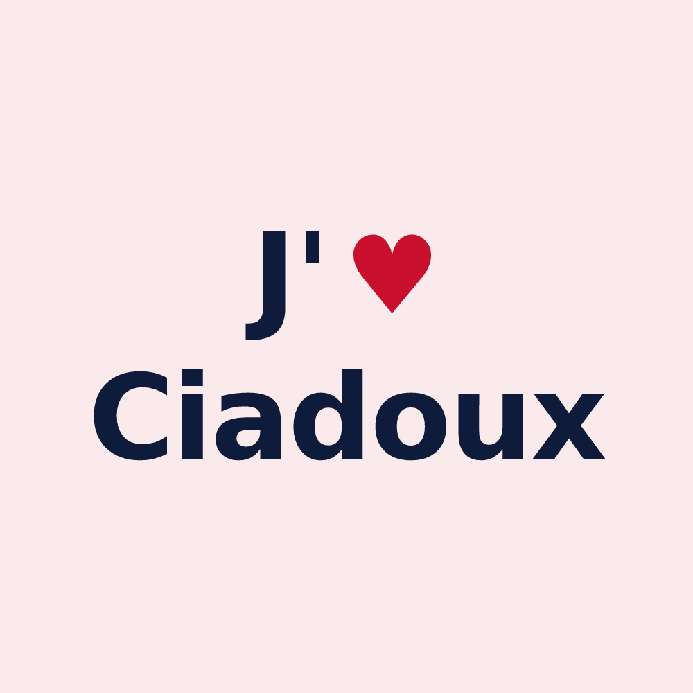 Magnet personnalisé Ciadoux — design J'aime Ciadoux