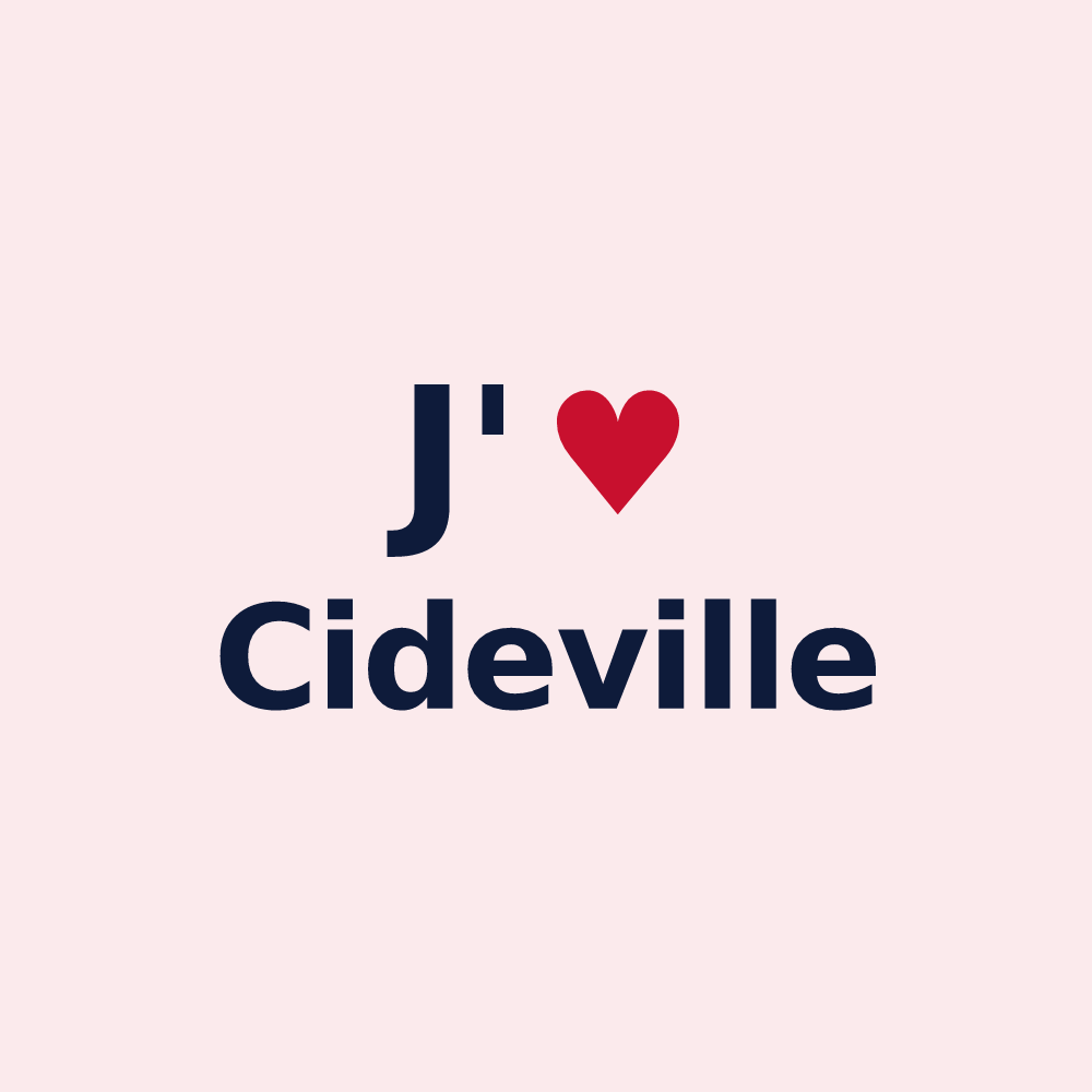 Magnet personnalisé Cideville — design J'aime Cideville