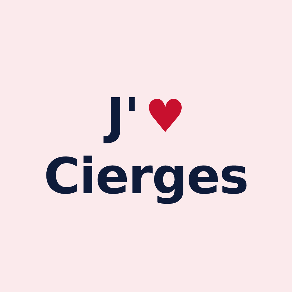 Magnet personnalisé Cierges — design J'aime Cierges