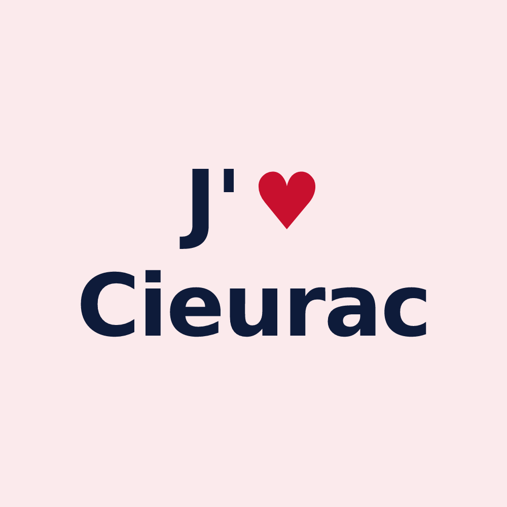 Magnet personnalisé Cieurac — design J'aime Cieurac