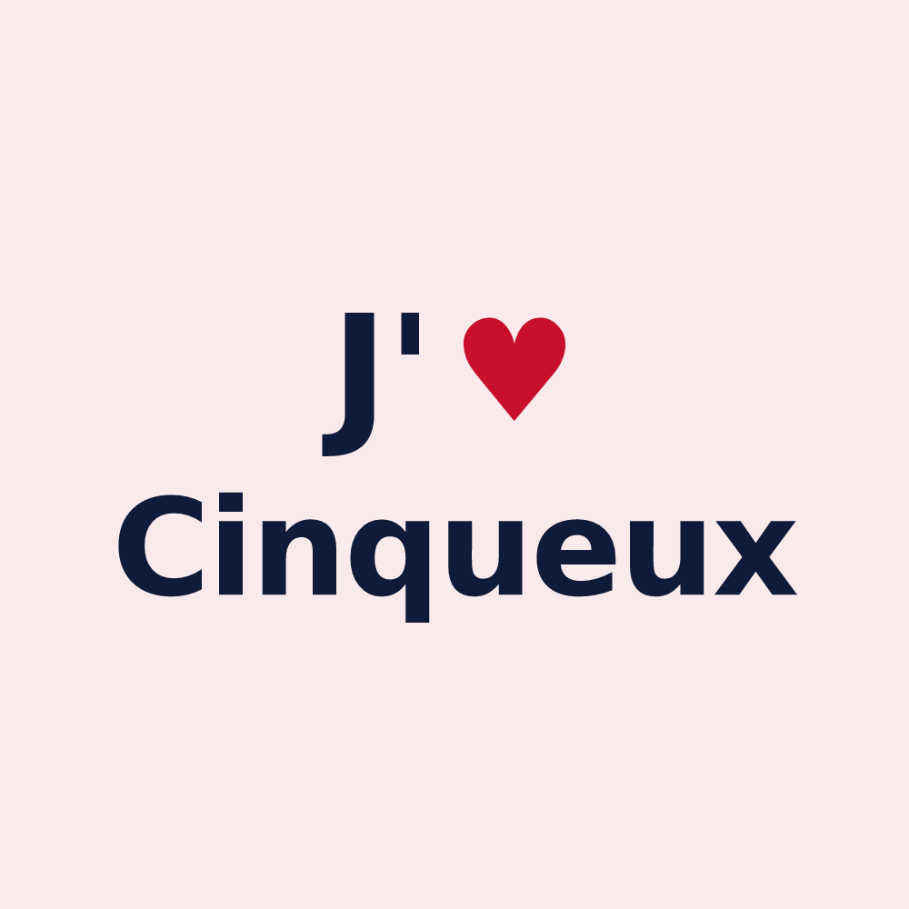 Magnet personnalisé Cinqueux — design J'aime Cinqueux