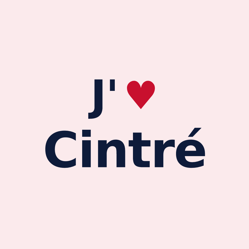Magnet personnalisé Cintré — design « J'aime Cintré » imprimé sur le magnet