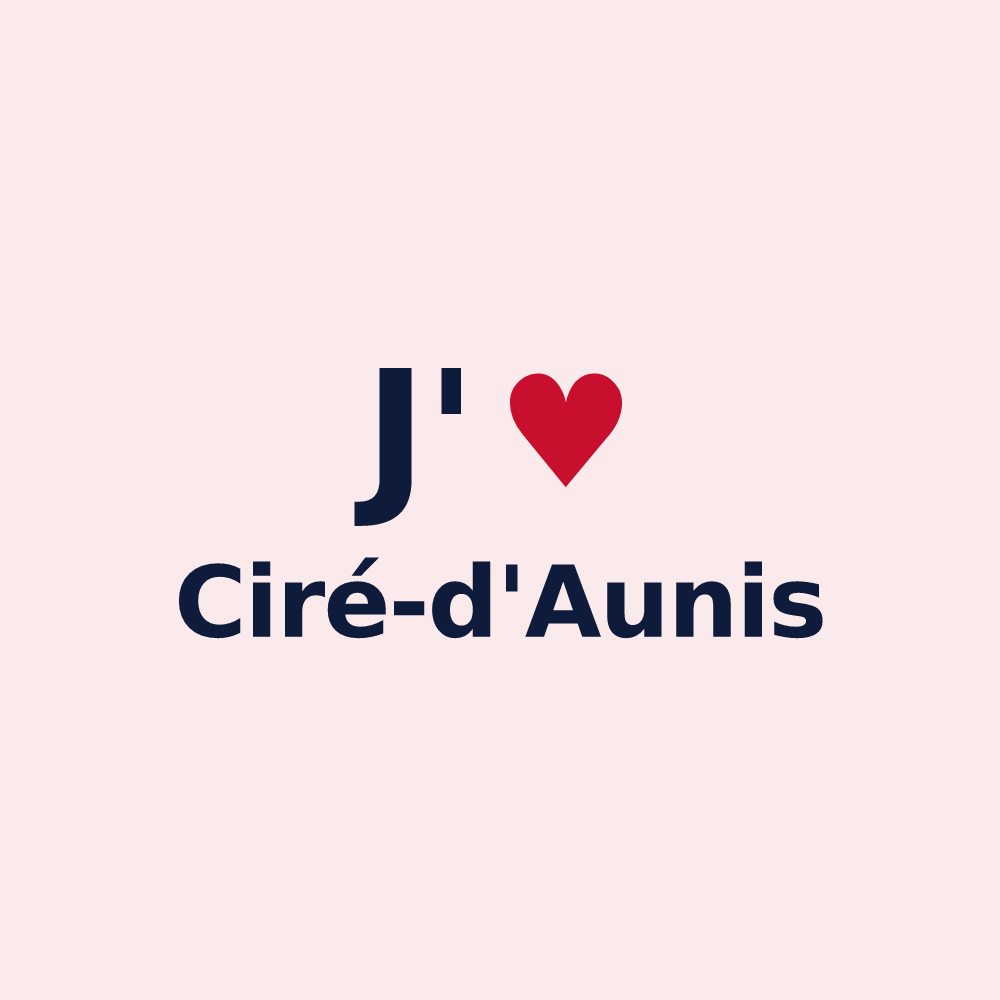 Magnet personnalisé Ciré-d'Aunis — design « J'aime Ciré-d'Aunis » imprimé sur le magnet