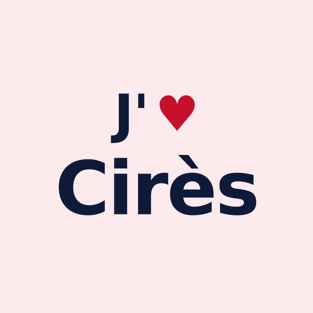 Magnet personnalisé Cirès — design « J'aime Cirès » imprimé sur le magnet