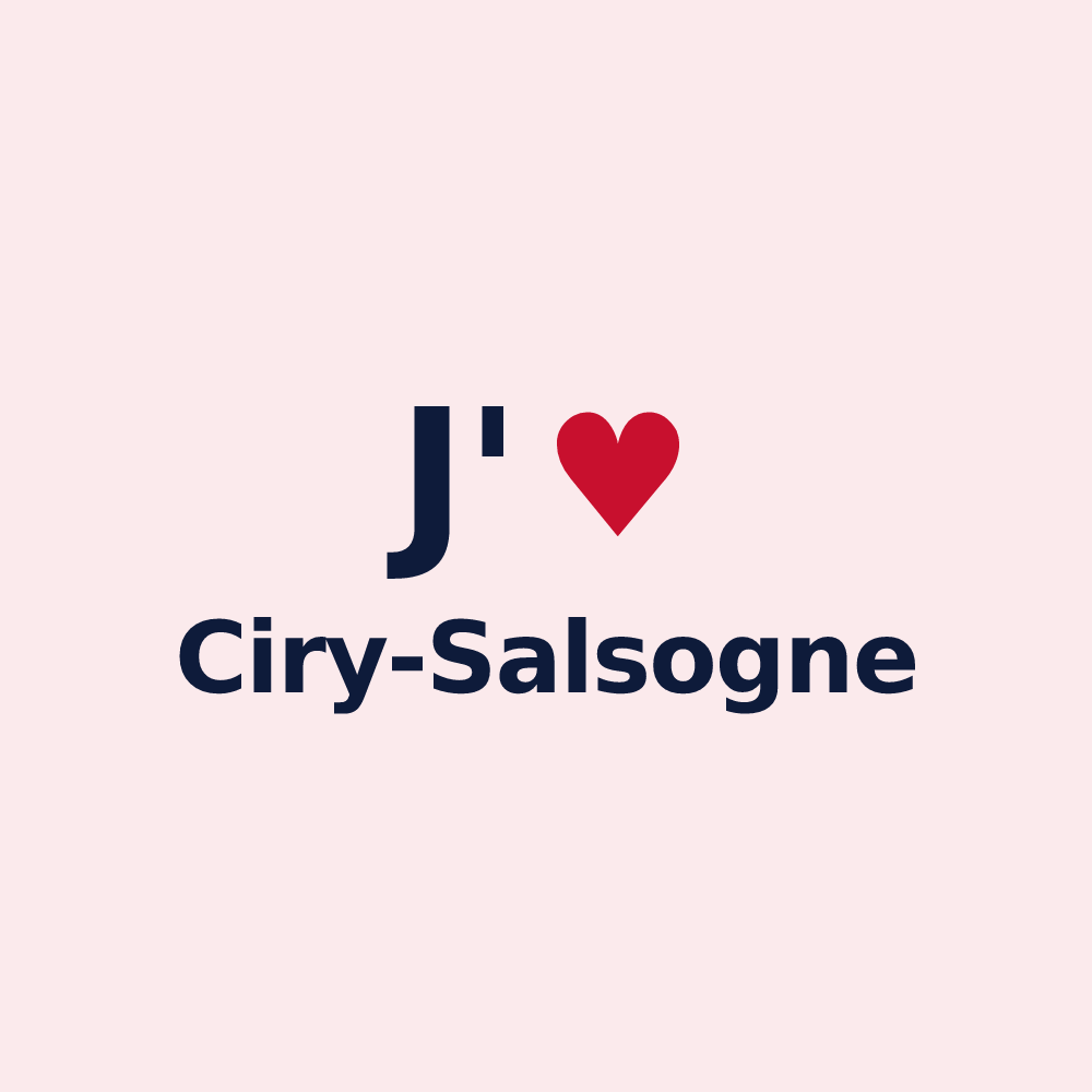 Magnet personnalisé Ciry-Salsogne — design J'aime Ciry-Salsogne