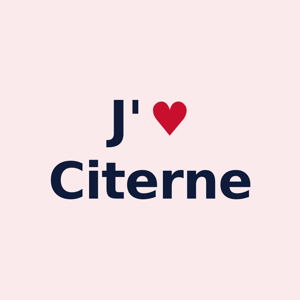 Magnet personnalisé Citerne — design « J'aime Citerne » imprimé sur le magnet