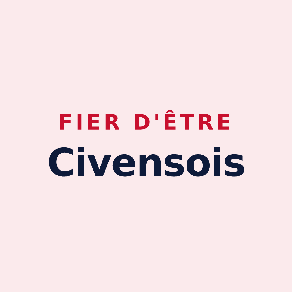 Magnet « Fier d'être Civensois » — design pour Civens