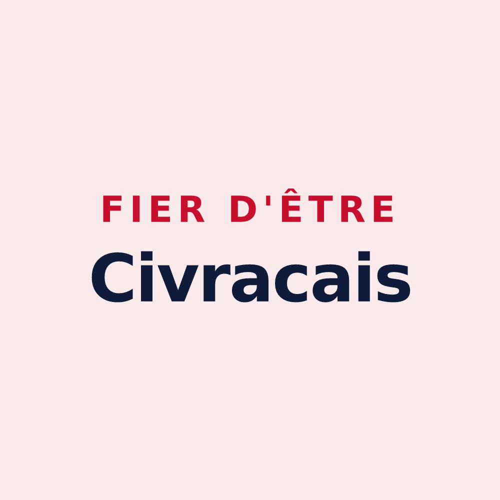 Magnet « Fier d'être Civracais » — design pour Civrac-de-Blaye