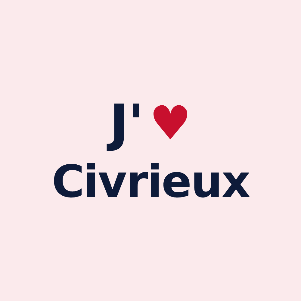 Magnet personnalisé Civrieux — design J'aime Civrieux
