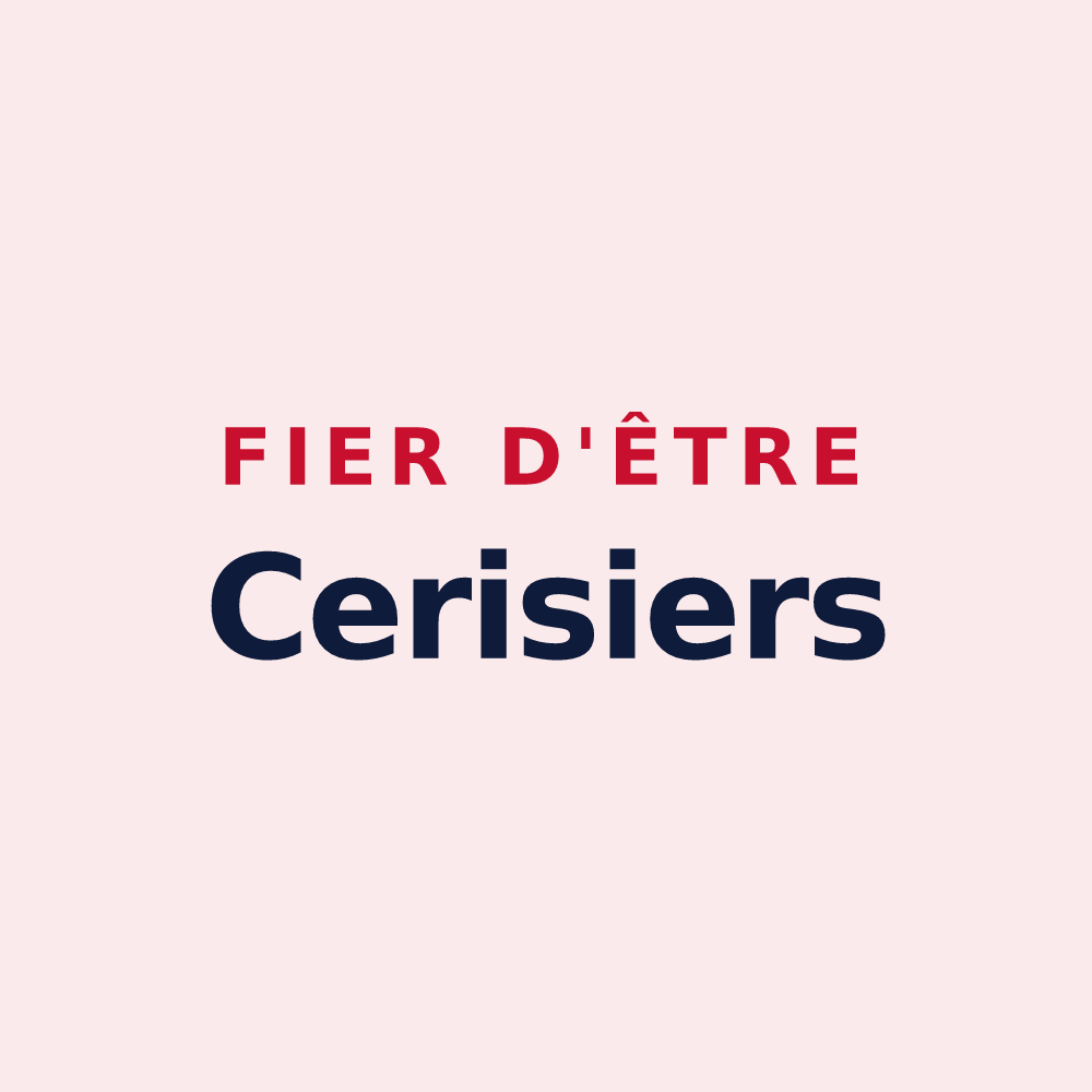 Magnet « Fier d'être Cerisiers » — design pour Cize