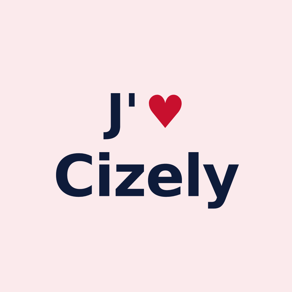 Magnet personnalisé Cizely — design J'aime Cizely