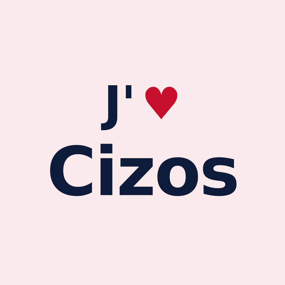 Magnet personnalisé Cizos — design J'aime Cizos