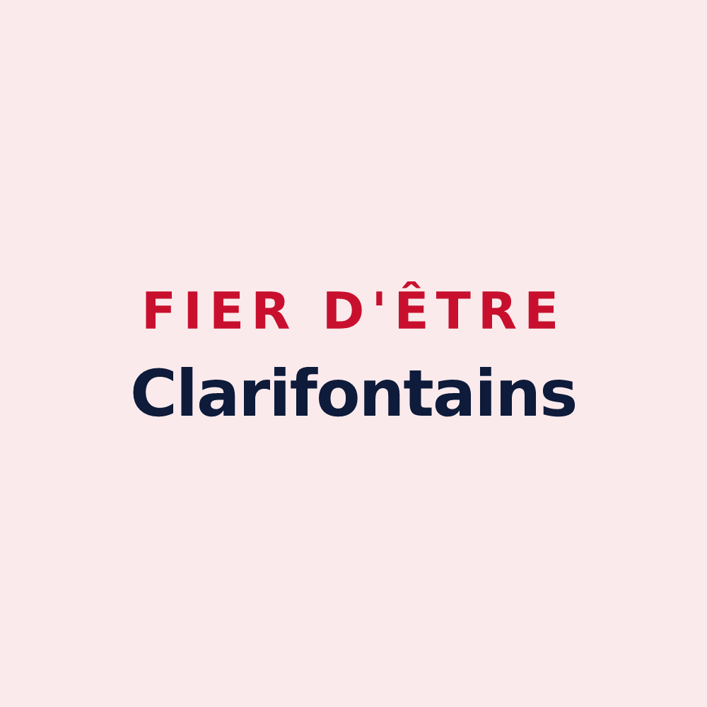 Magnet « Fier d'être Clarifontains » — design pour Clairefontaine-en-Yvelines
