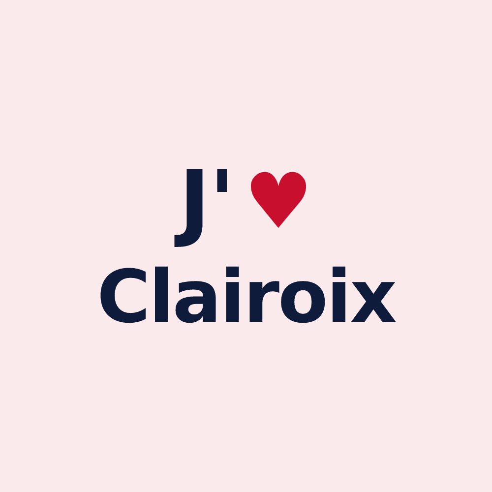 Magnet personnalisé Clairoix — design J'aime Clairoix