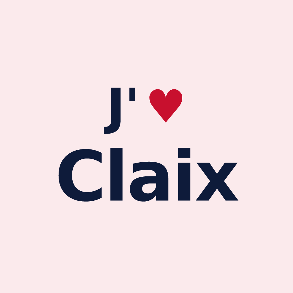 Magnet personnalisé Claix — design J'aime Claix