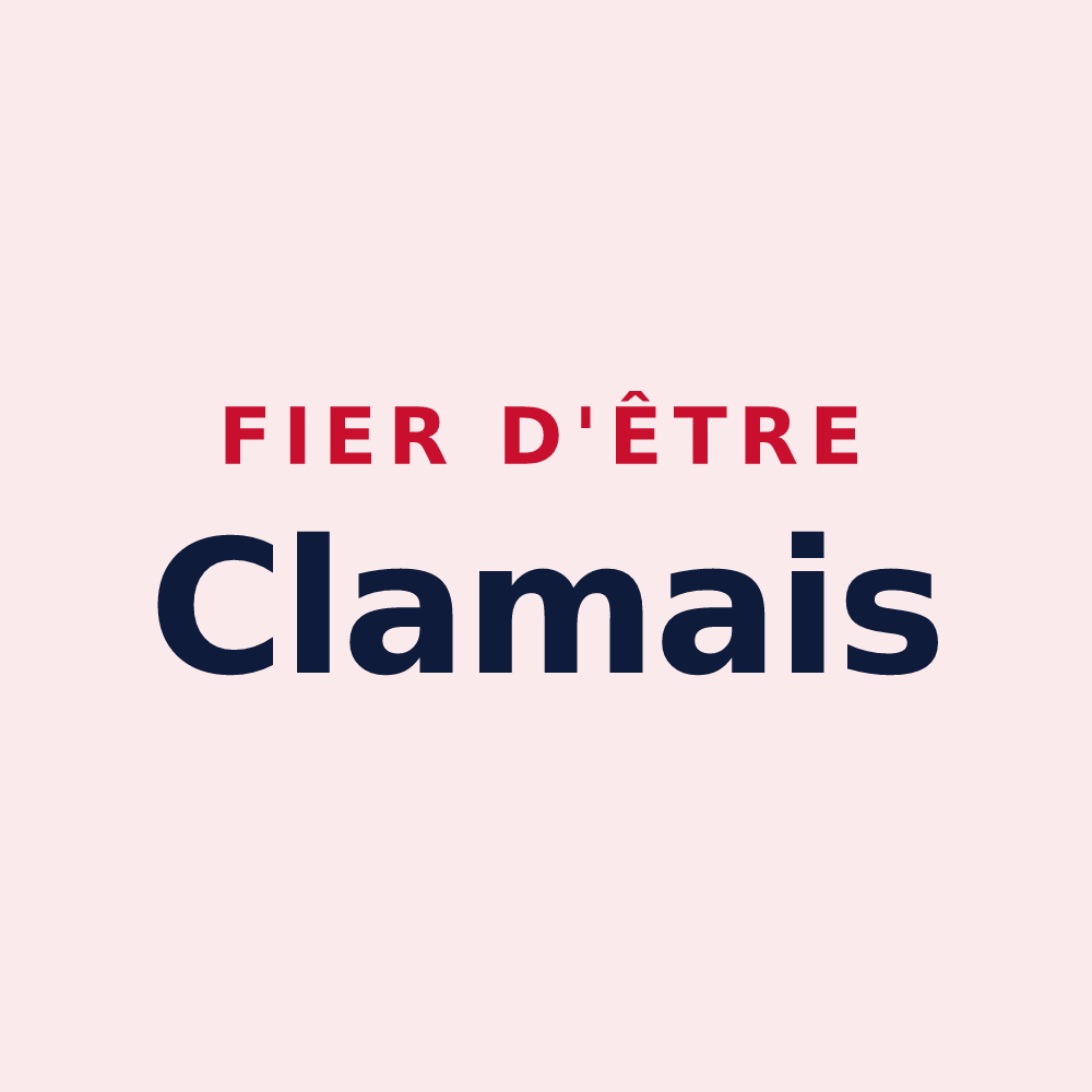 Magnet « Fier d'être Clamais » — design pour Clam