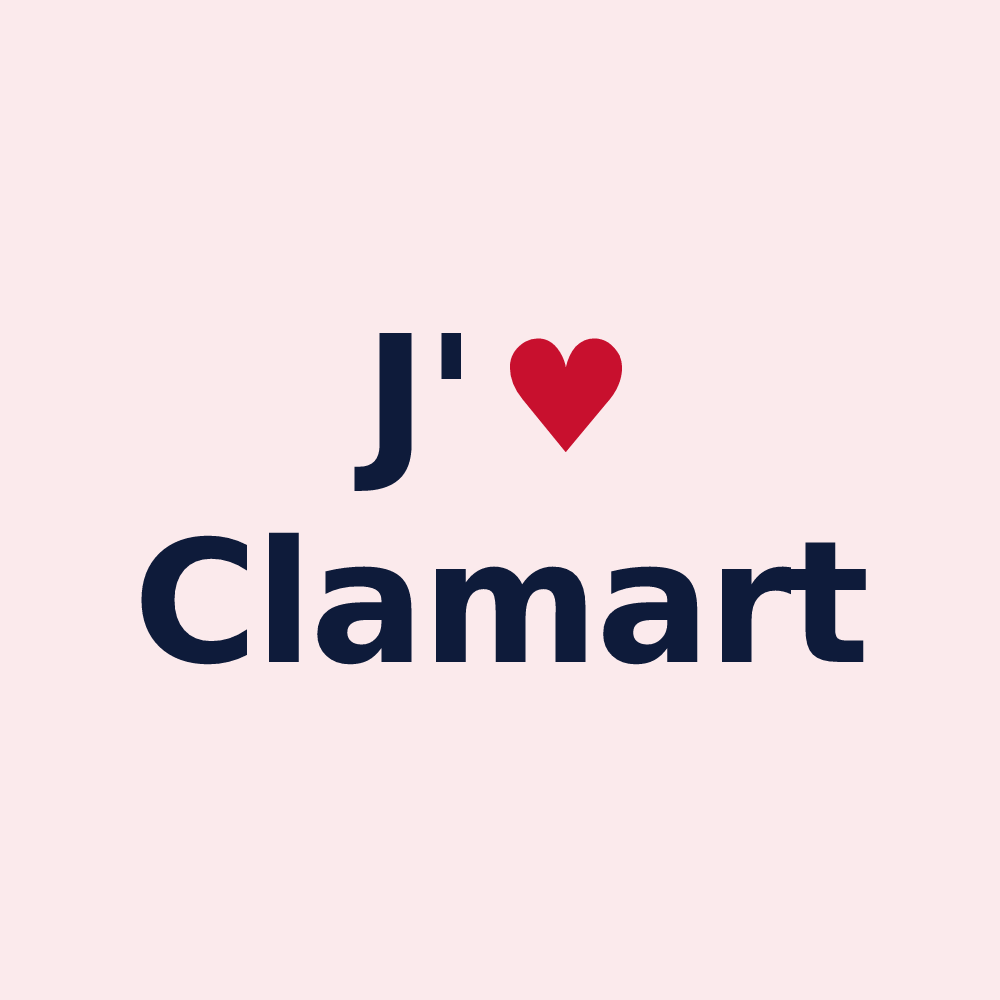Magnet personnalisé Clamart — design J'aime Clamart