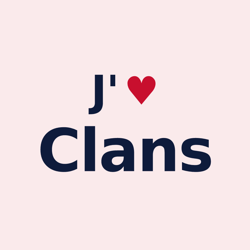 Magnet personnalisé Clans — design J'aime Clans